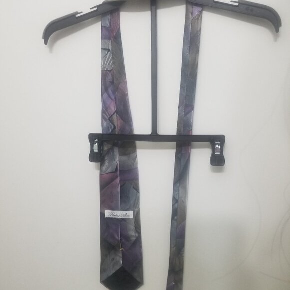 gray, pink, and purple Robert Alan polyester tie - Picture 7 of 10